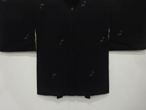 大正ロマン　漆　菊模様織出し　一ツ紋羽織